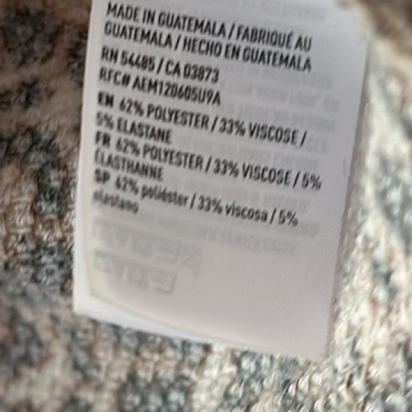 American Eagle Ribbed Leopard Cheetah Print Short Sleeve T Shirt Large - Picture 4 of 6